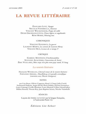 cover image of La Revue Littéraire N°17-18
